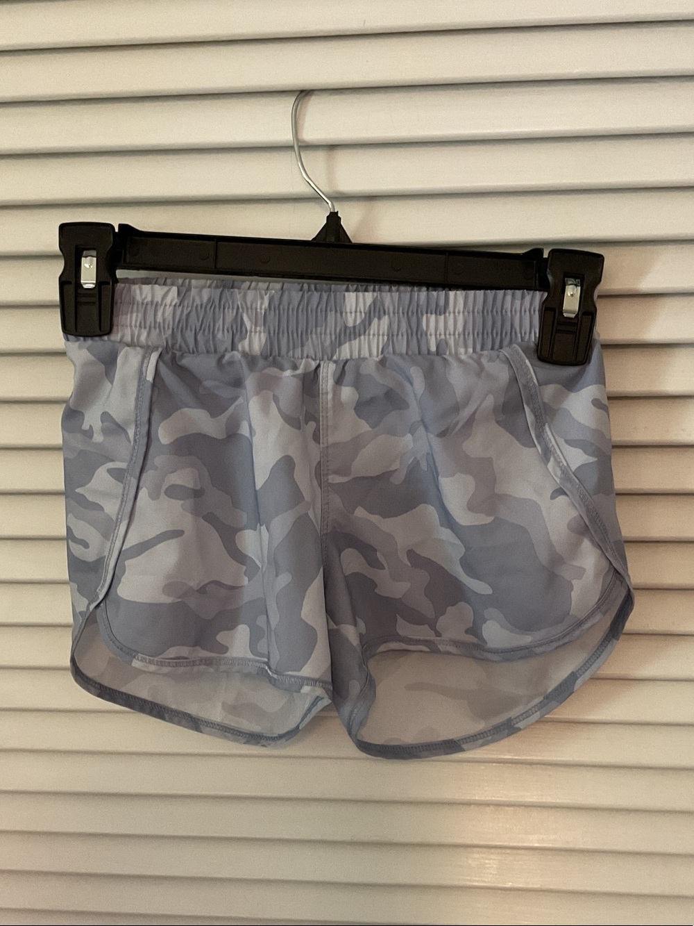 Kids all in motion Light Gray and blue Camo Women's Athletic Shorts